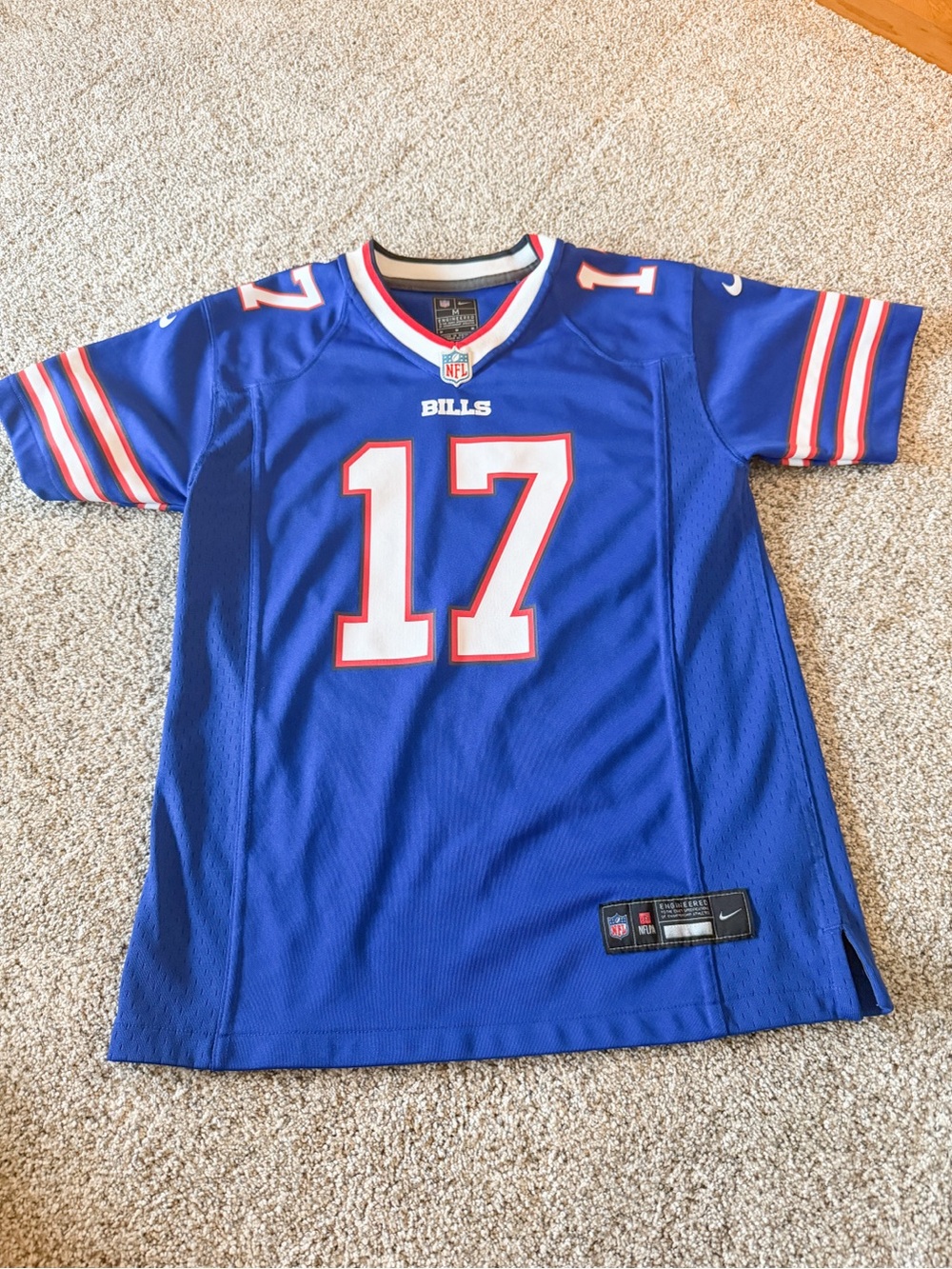 Nike Kids Blue Buffalo Bills #17 Allen Jersey with Red & White Trim 10/12